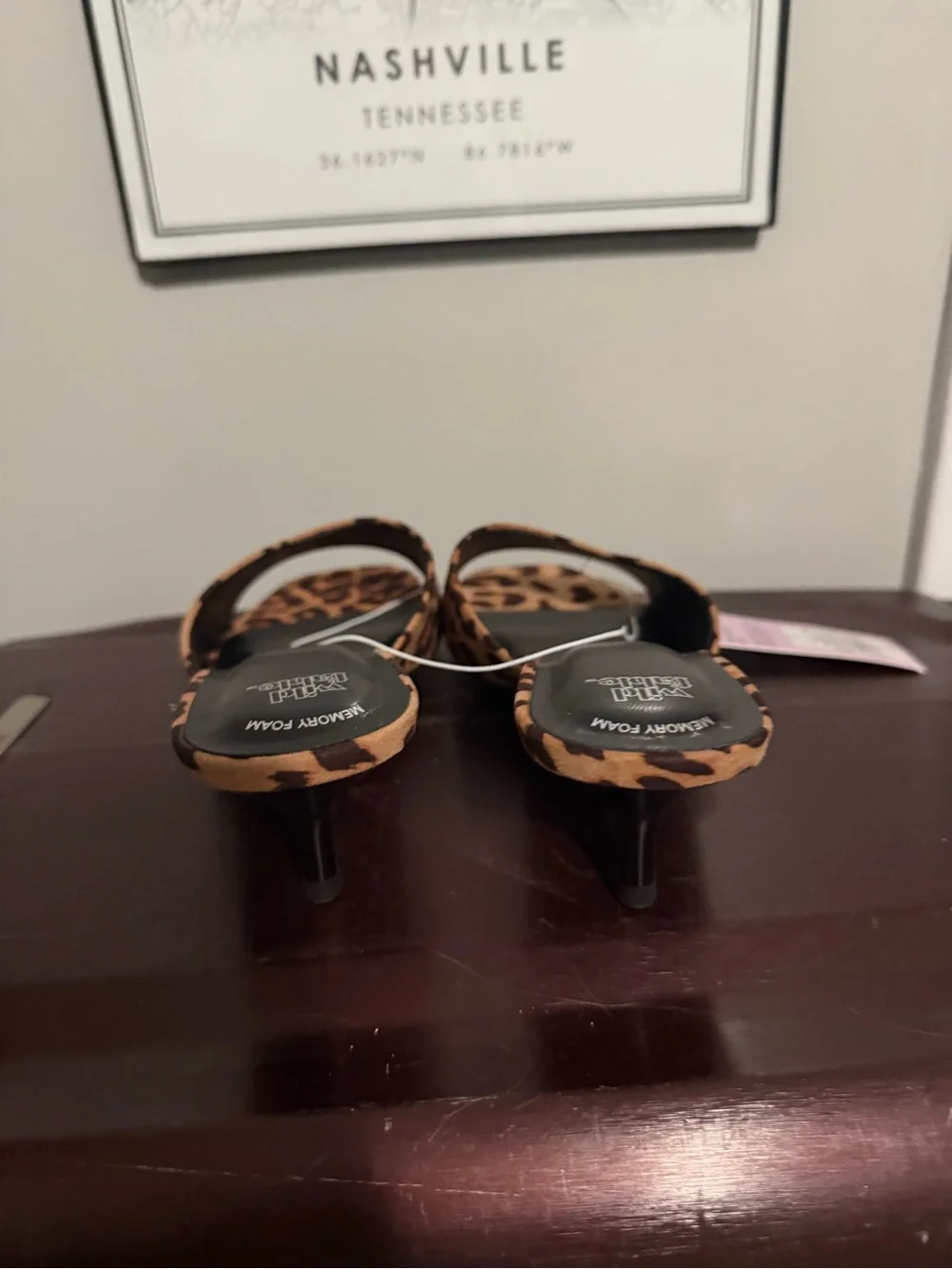 Target Leopard-Print Slide Heels in Brown and Black